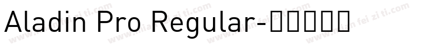 Aladin Pro Regular字体转换